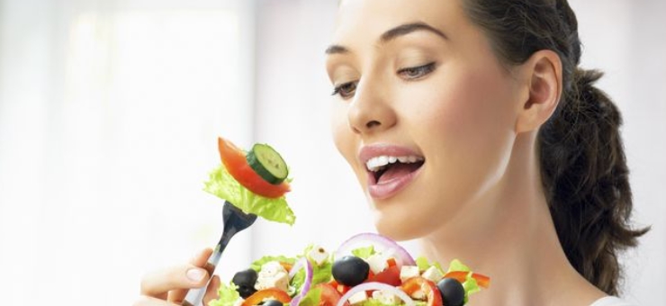 Eating vegetable with love