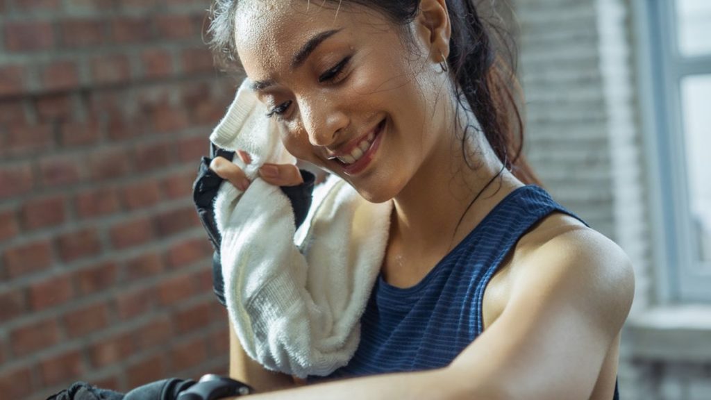 Beauty woman after exercise