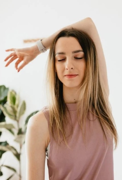 beauty woman has benefit on exercise